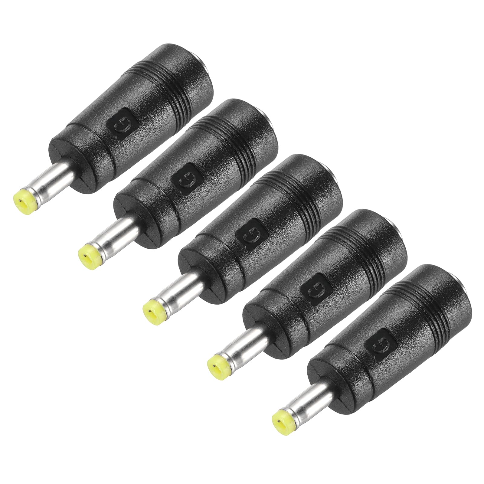 QUARKZMAN 5 Adattatori DC – Femmina 5.5x2.1mm A Maschio 4x1.7mm, Dritti, Per Alimentatori, LED E Telecamere, Colore Nero
