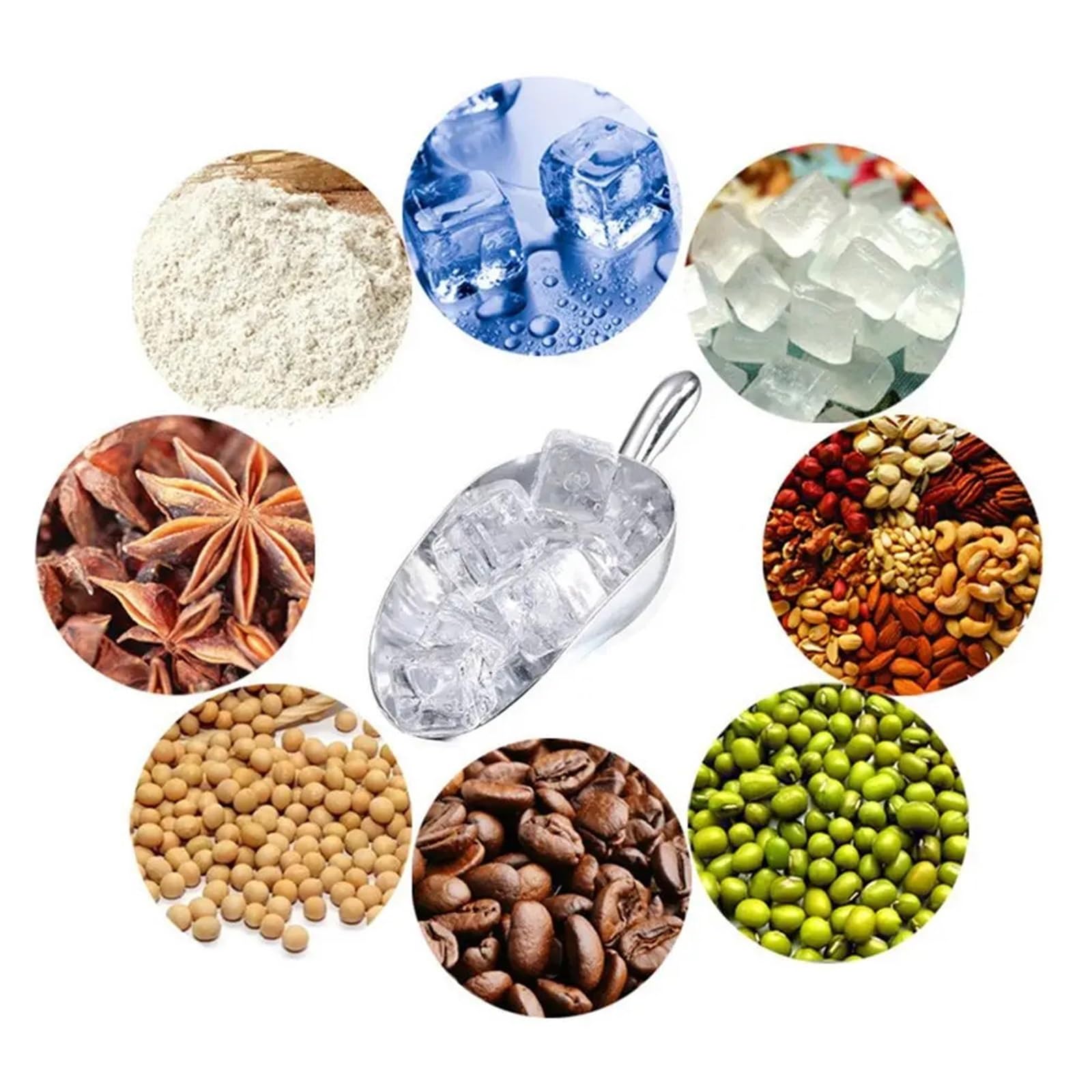 Poignée de cuillère à glace multifonction, nourriture, outil barre pelle grains 6 pièces Pour Cuisine(S)