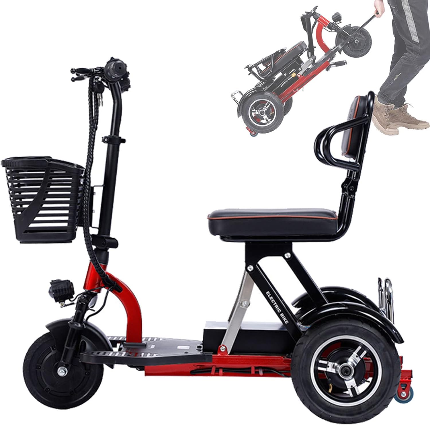 3 Wheel Folding Mobility Scooter, Endurance 40km, Electric Portable