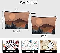 Vista 6 de IWXYI Bolsa de maquillaje boho YL, Boho Mountain