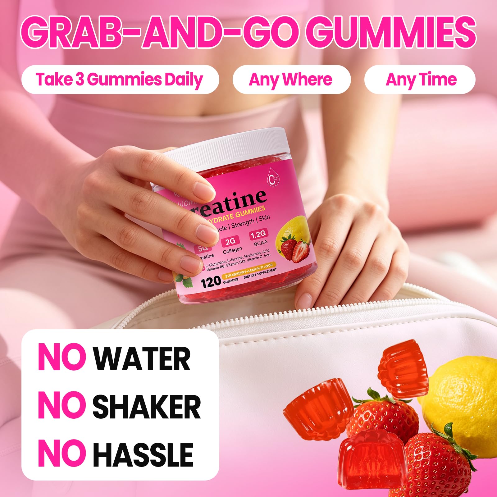 Creatine Gummies for Women 5g Creatine Monohydrate Gummies with 2g Collagen — Amazon image 5