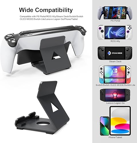 Miniatura 2 de XBERSTAR Base de soporte compatible con PS5 Portal Remoto, soporte de aleación de aluminio esmerilado con soporte antideslizante para consola