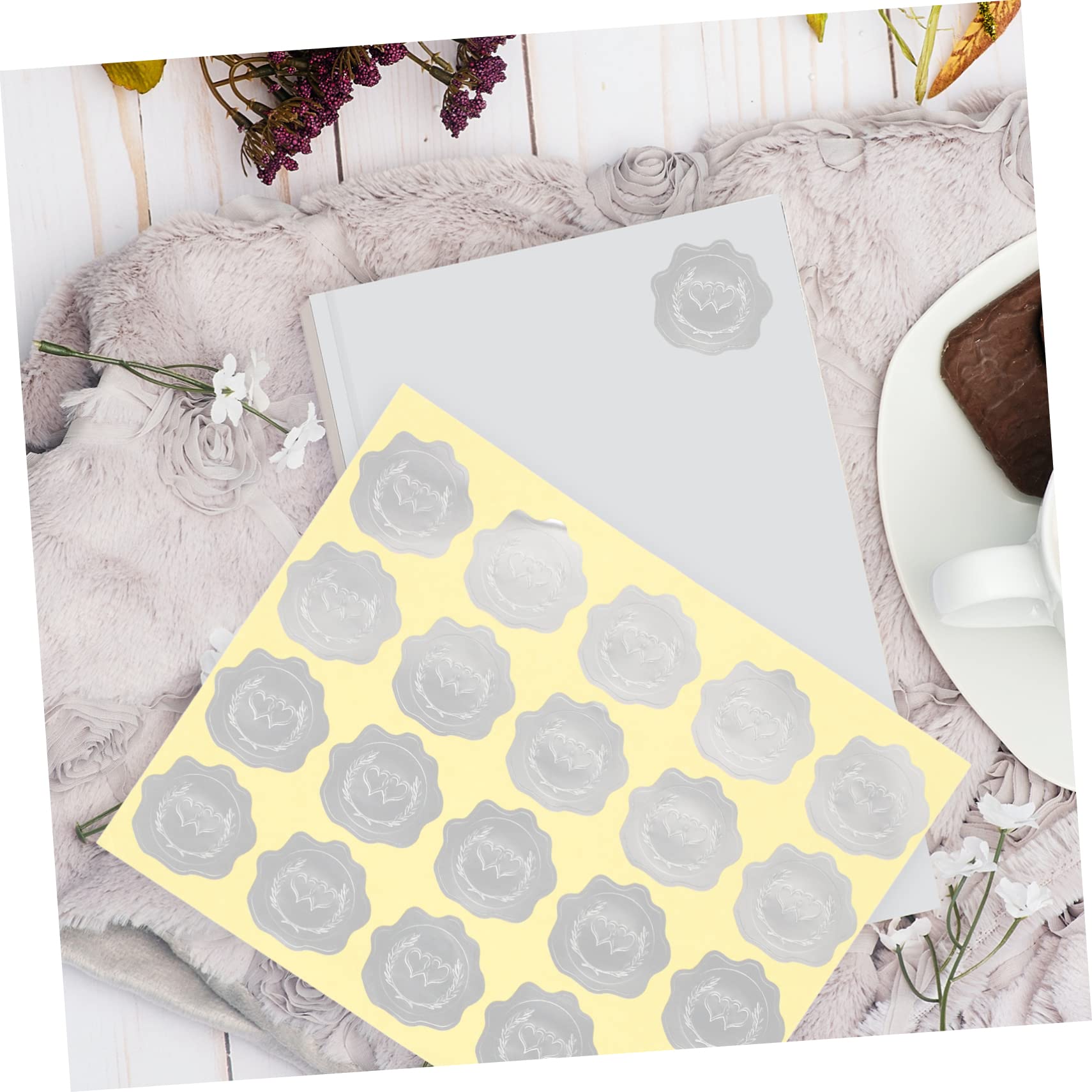 SHINEOFI 20fogli Etichette Adesive Per Buste e Confezioni Di Stickers Per Chiusura Pratiche Adesivi Per Decorare e Informare Adesivi Saldabili Per Uso Domestico Facile Applicazione Su
