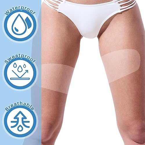 Miniatura 5 de Timgle 50 cintas octágonas para levantar muslos, invisibles, impermeables, transparentes, antirozaduras, cinta adhesiva para celulitis, para