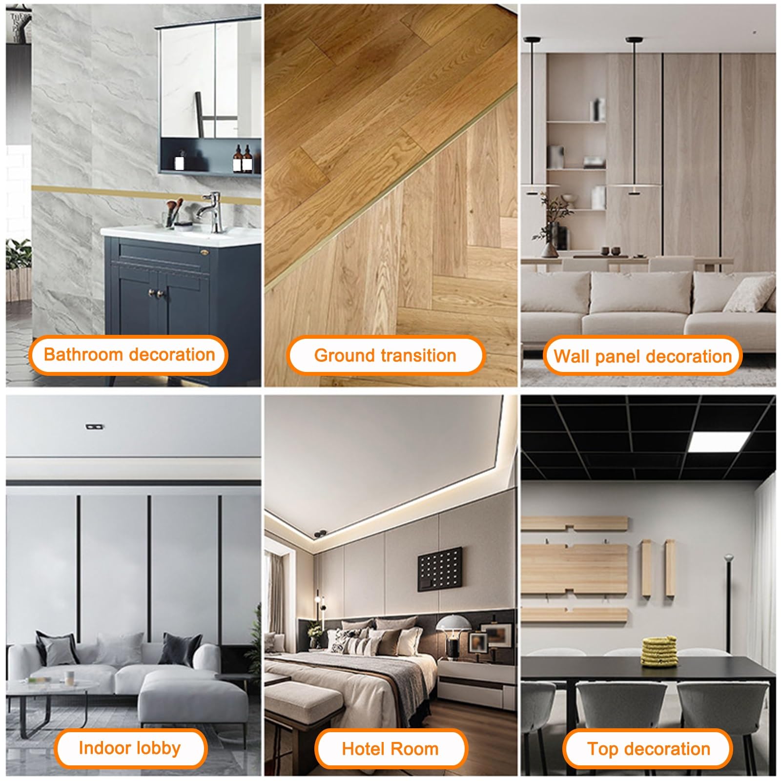 Striscia Di Transizione Per Pavimento In Profilo T In Alluminio 3 Pezzi – Separatore Di Porte & Rivestimento Per Bordo Di Rampa Per Tappeto, Laminato, Piastrelle(Natural,4 * 90cm)