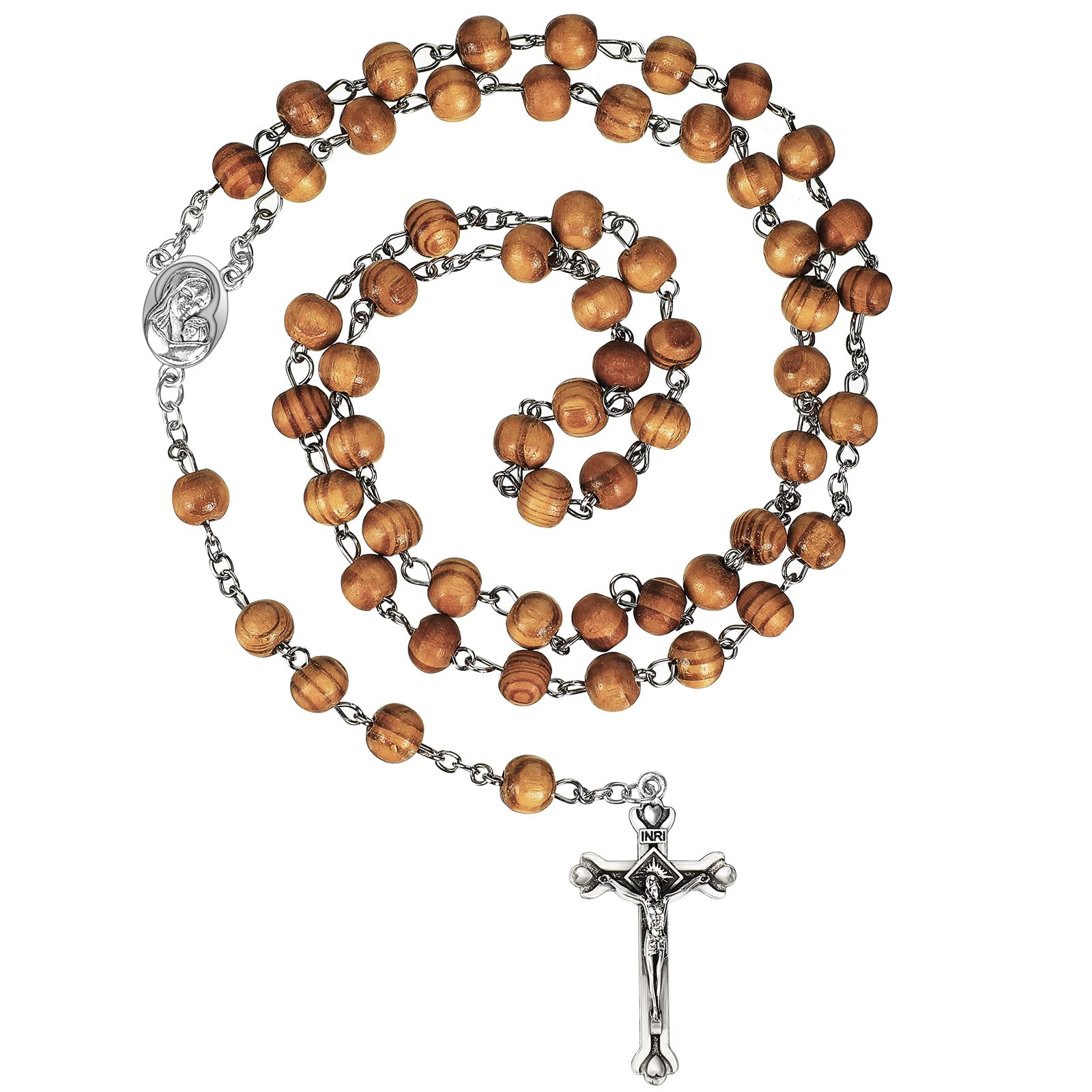 2 rozenkranskettingen van hout, rozenkranskettingen van kruis, katholieke religieuze sieraden voor vrouwen, gebedskralen voor communie, doop, bevestiging en religieuze vieringen 2 rozenkranskettingen van hout, rozenkranskettingen van kruis, katholieke religieuze sieraden voor vrouwen, gebedskralen voor communie, doop, bevestiging en religieuze vieringen