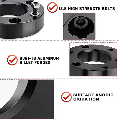 Miniatura 9 de Bloques de elevación traseros de 3 pulgadas compatibles con Chevy Silverado 1500 Sierra 1500, kit de nivelación trasera de 3 pulgadas para Silverado