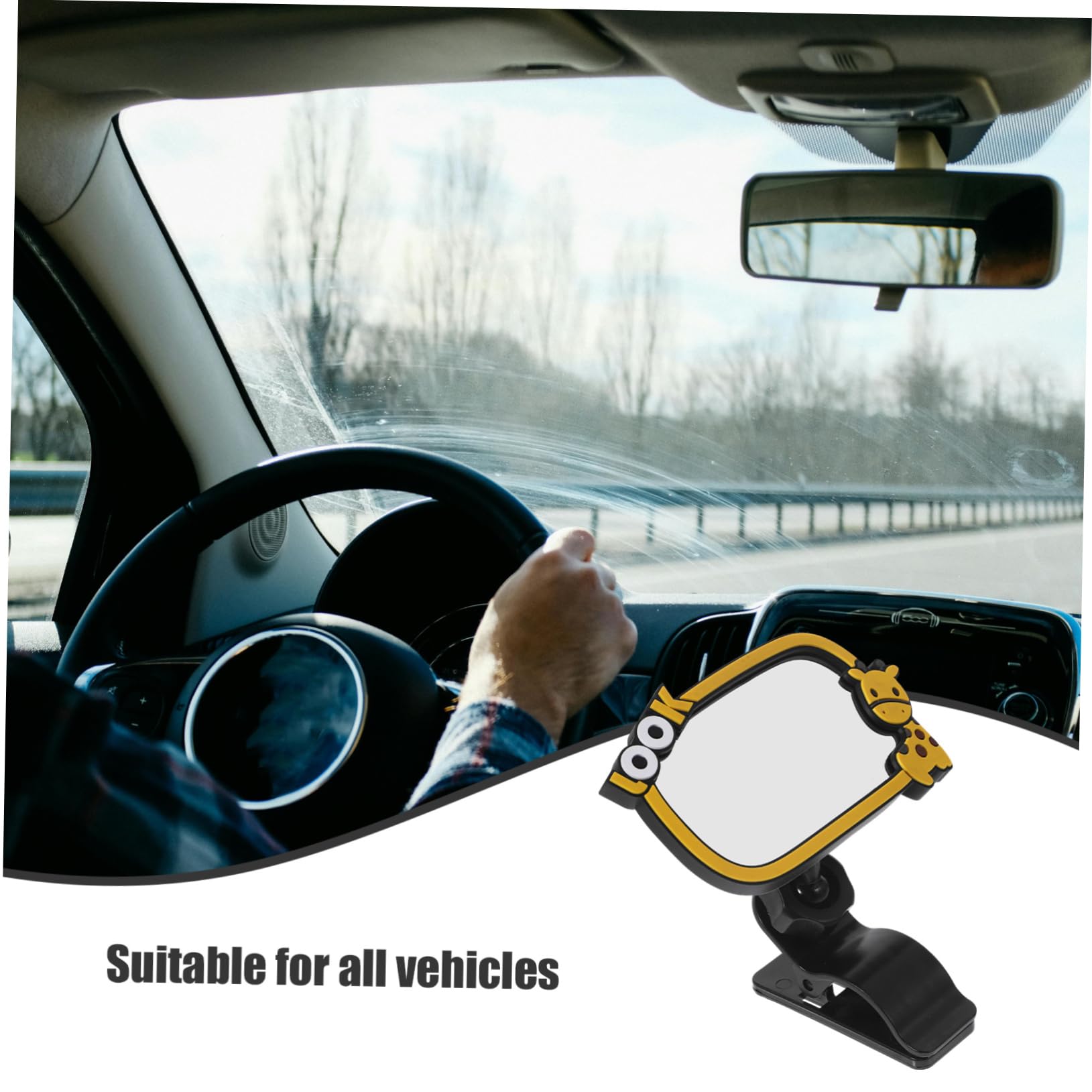 VICASKY 5pièces Rétroviseur Auto Clip Miroir Arrière Pour Surveiller Toute Sécurité Installation Facile Et Panoramique Pour Véhicules Miroir Qualité