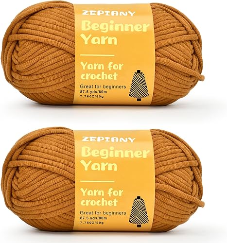 Hilo para tejer y tejer para principiantes con costuras fáciles de ver, hilo de mezcla de nailon de algodón, 6.6 x 262.5ft (87.5 yardas), perfecto