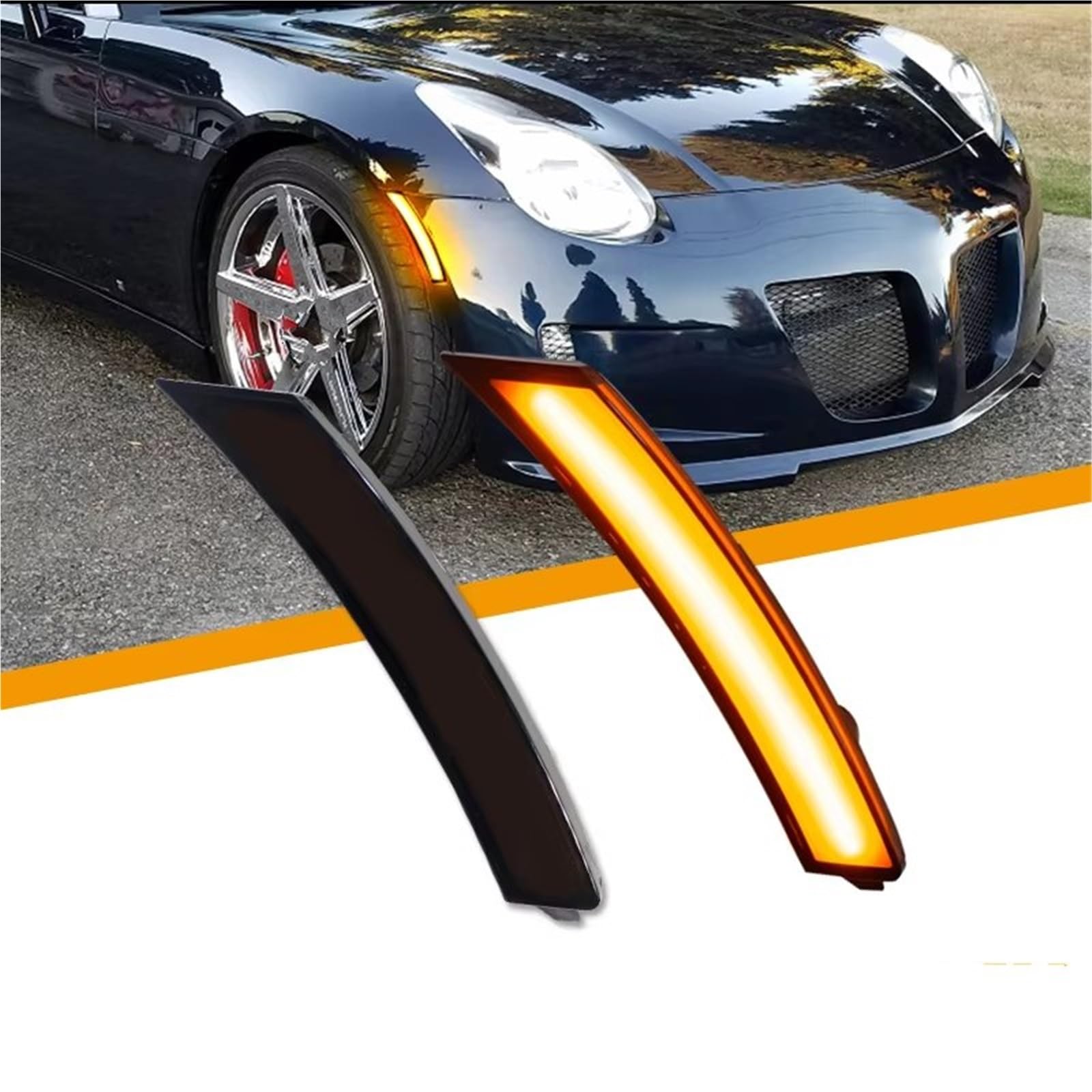 Generico Frecce Auto Per Pontiac Per Saturn Per Sky 2006 2007 2008 2009 2010 Ambra LED Indicatore Laterale Indicatori Direzione 12V Indicatori di direzione(Red lens)