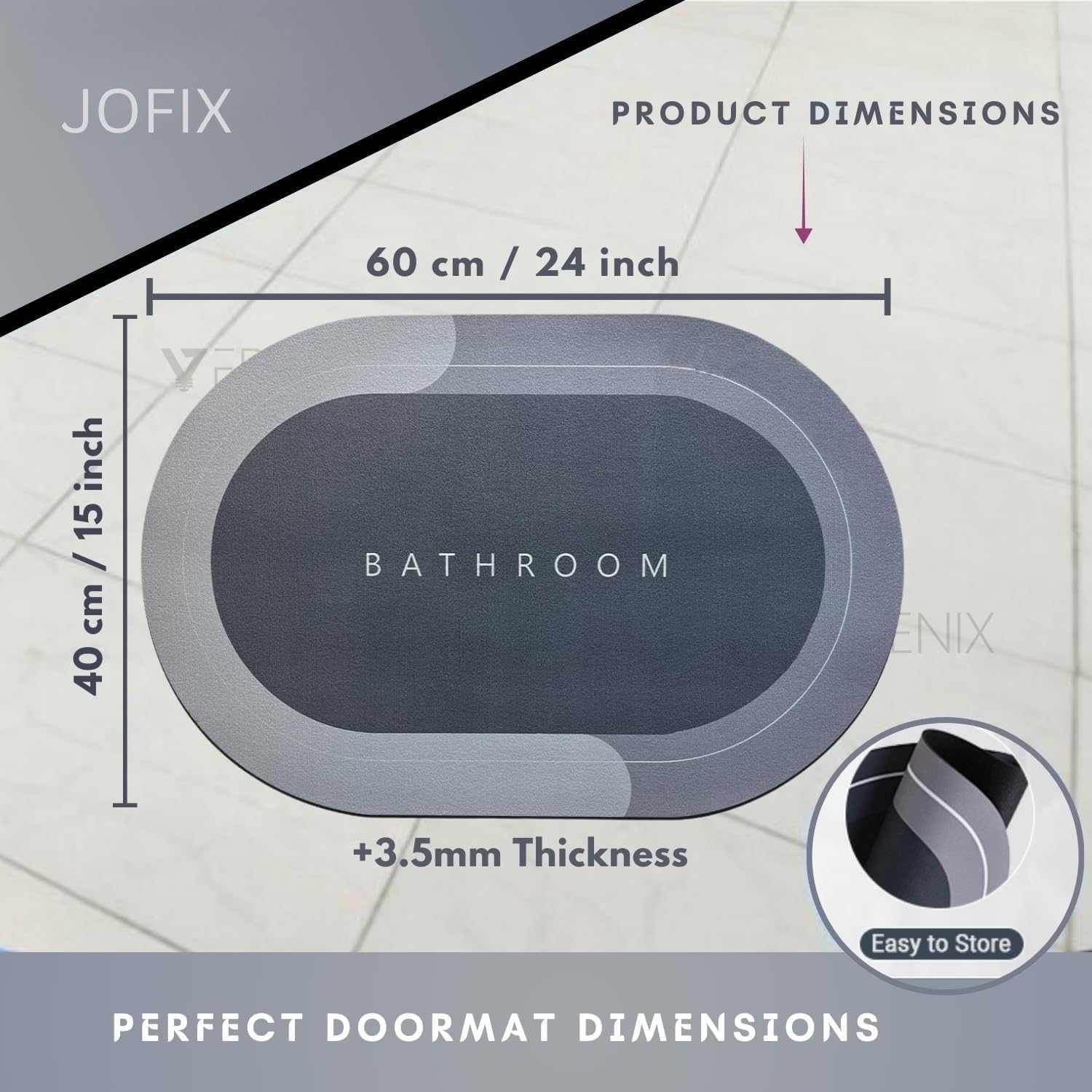 JOFIX Bathroom Mat Set - Quick Dry & Non-Slip -2 JOFIX Bathroom Mat Set - Quick Dry & Non-Slip -2