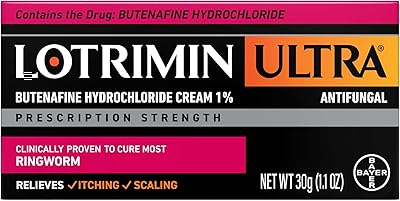 Lotrimin Ultra Ringworm Cream, Butenafine Hydrochloride 1%, Effective Antifungal Treatment of Most Ringworm, 1.1 Ounce 30 Grams