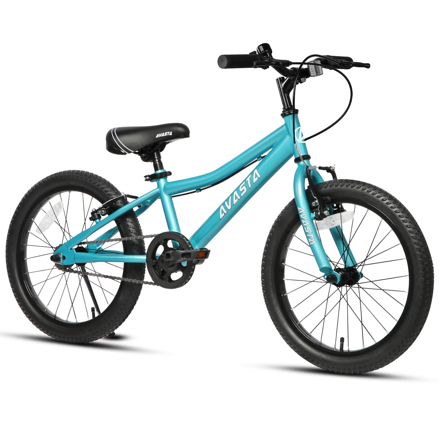 AVASTA Bilbo 18 20 Inch Kids Bike for Boys Girls 5-10 Years Old, Retro Style High Carbon Steel Bicycle with Adjustable Handlebars and Seat, Dual V-Brakes, Kickstand, Multiple Colors