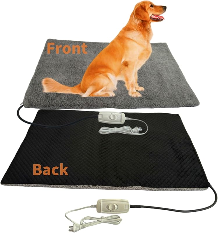 Almohadilla térmica para perros, cama calentada para gatos, almohadilla de parto para cachorros, mascota recién nacida | manta de calentamiento interior tapete seguro tamaño xl 36 x 24 pulgadas 90 x 60 grande extra a prueba de masticación anti-masticación