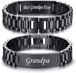 Fathers Day Gifts - Masculine Watch Band Stainless Steel...