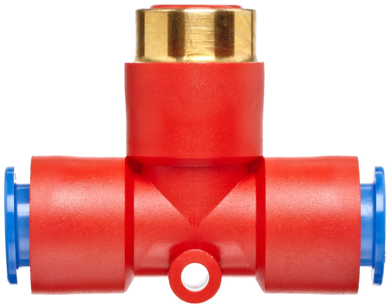 SMC KEB08 Residual Pressure Relief Valve with Push Button Guard and Push-to-Connect Fitting, 8 mm Tube OD