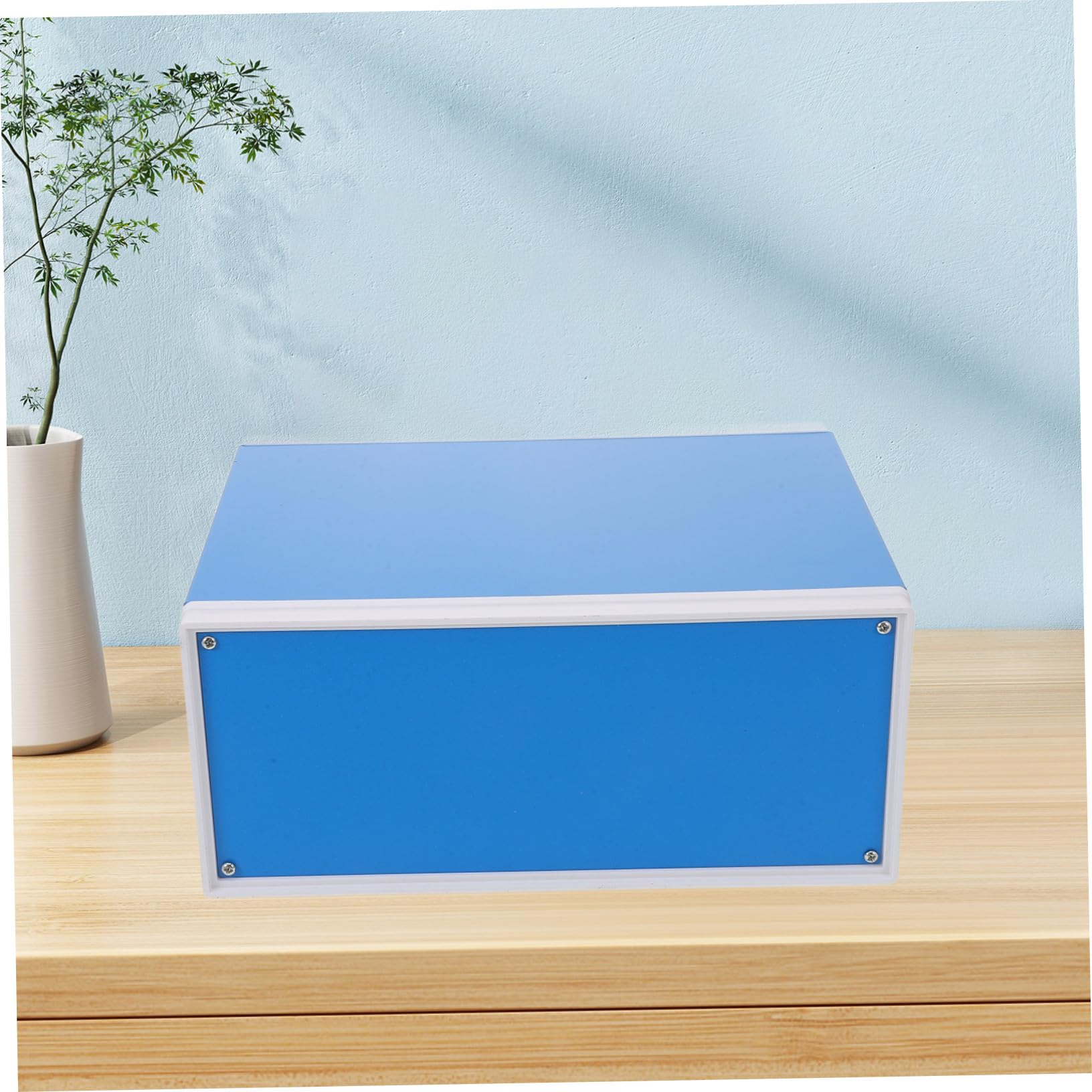 DOITOOL Caja de Conexiones Metálica Azul para Bricolaje Protección y Fácil Instalación, Adecuado para Dispositivos de Medición en Estaciones de Metro y Aeropuertos