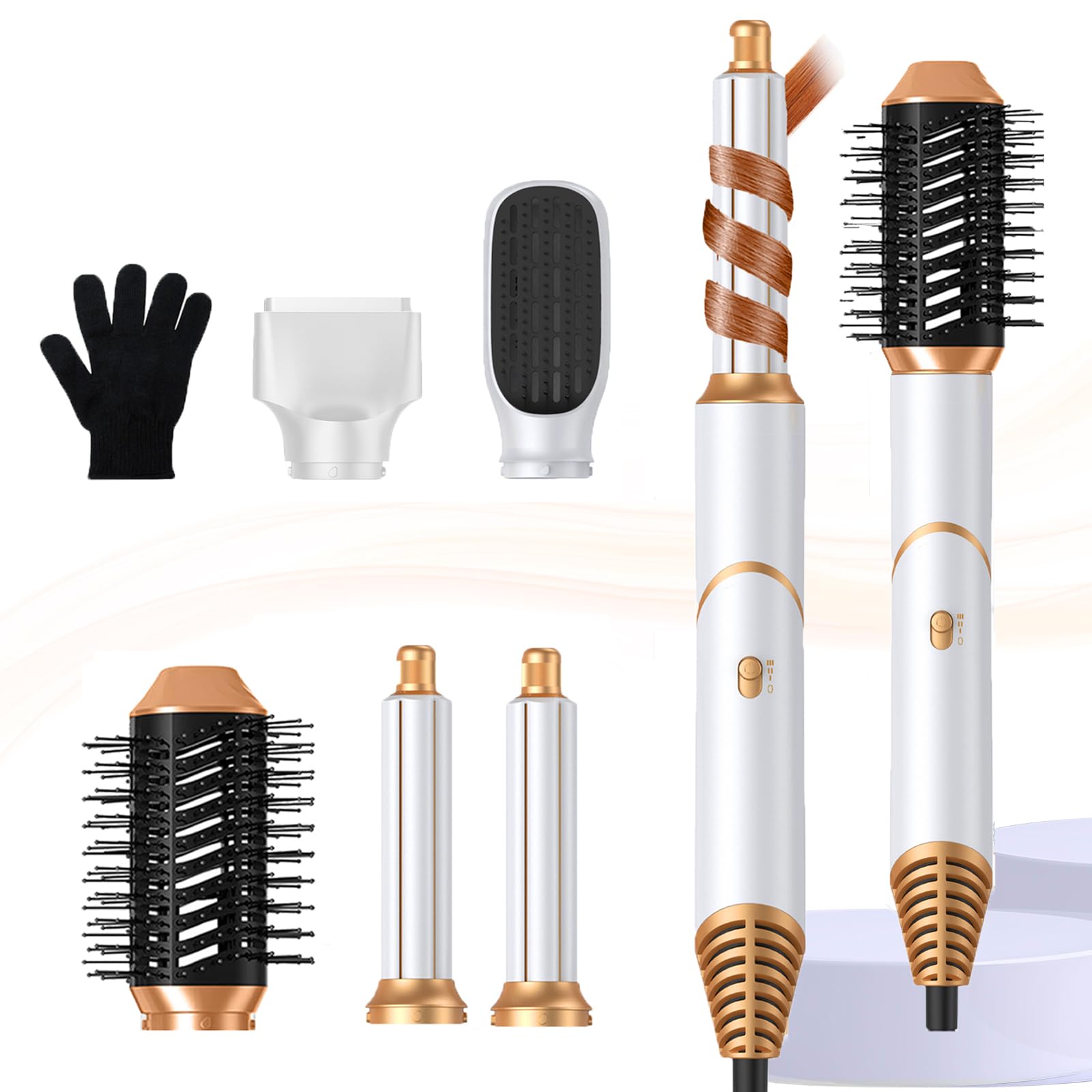 Hair Dryer Brush with Detachable Air Styler,Negative Ionic Magic Hair Styler,Hot Air Brush