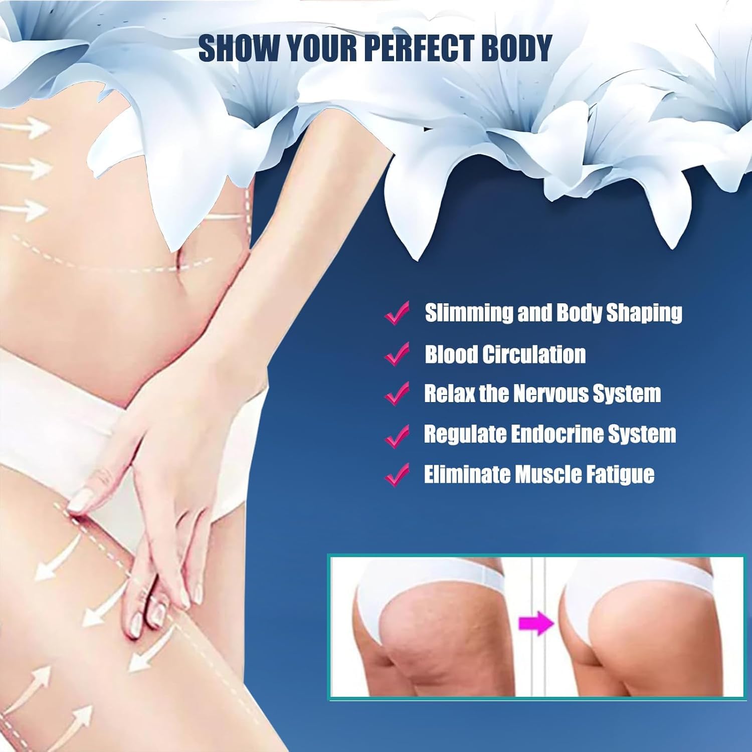 Dispositivo De Masaje Por Vibración G5 Con 5 Cabezales, Máquina De Eliminación De Masajeador De Grasa, Equipo De Belleza Portátil Para Quemador De Grasa Para Brazos, Cintura Y Piernas