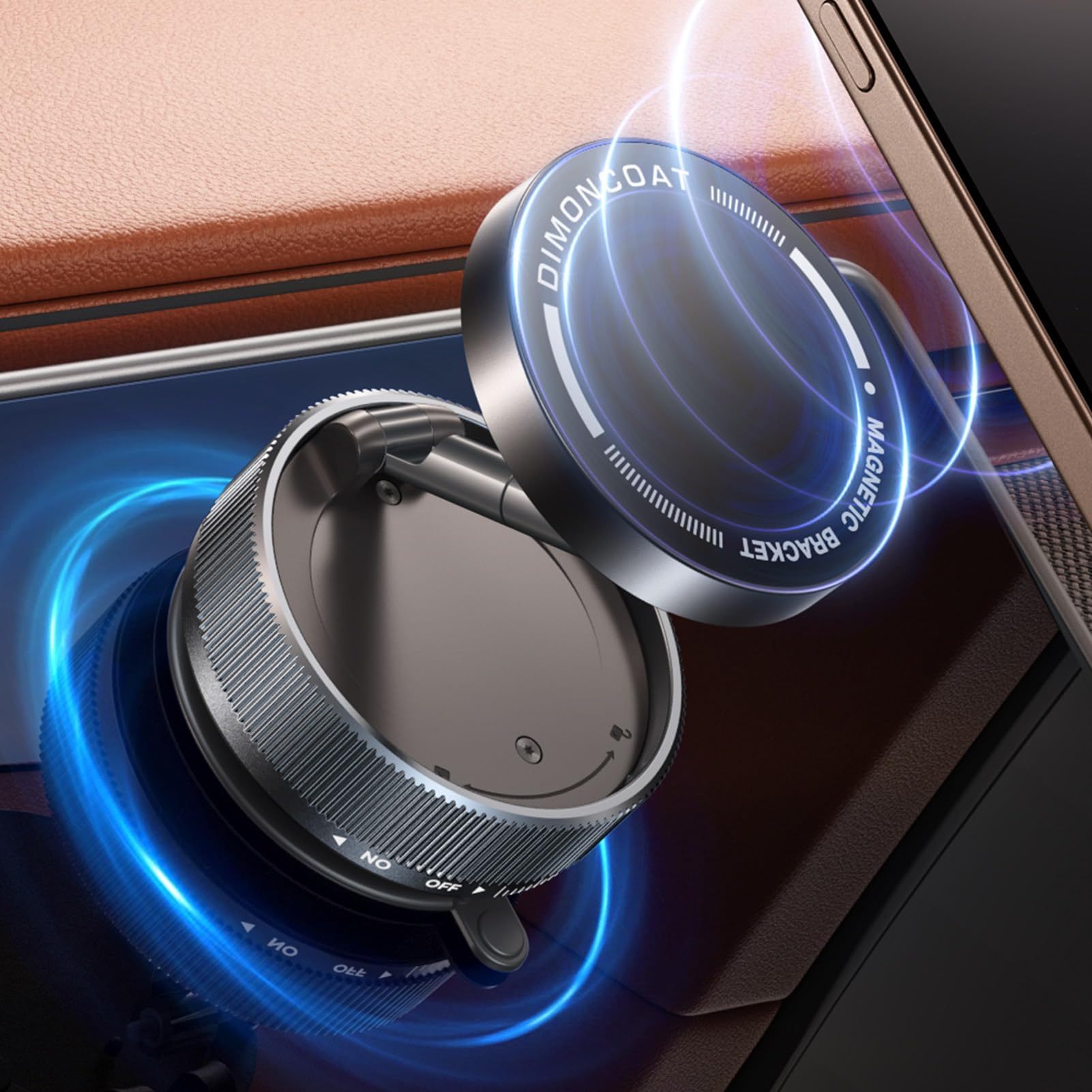 Upgraded Vacuum Magnetic Phone Holder Stand 89 LBS Strongest Suction 24 N55 Ultra Magnetic 360 Adjustable Car Phone