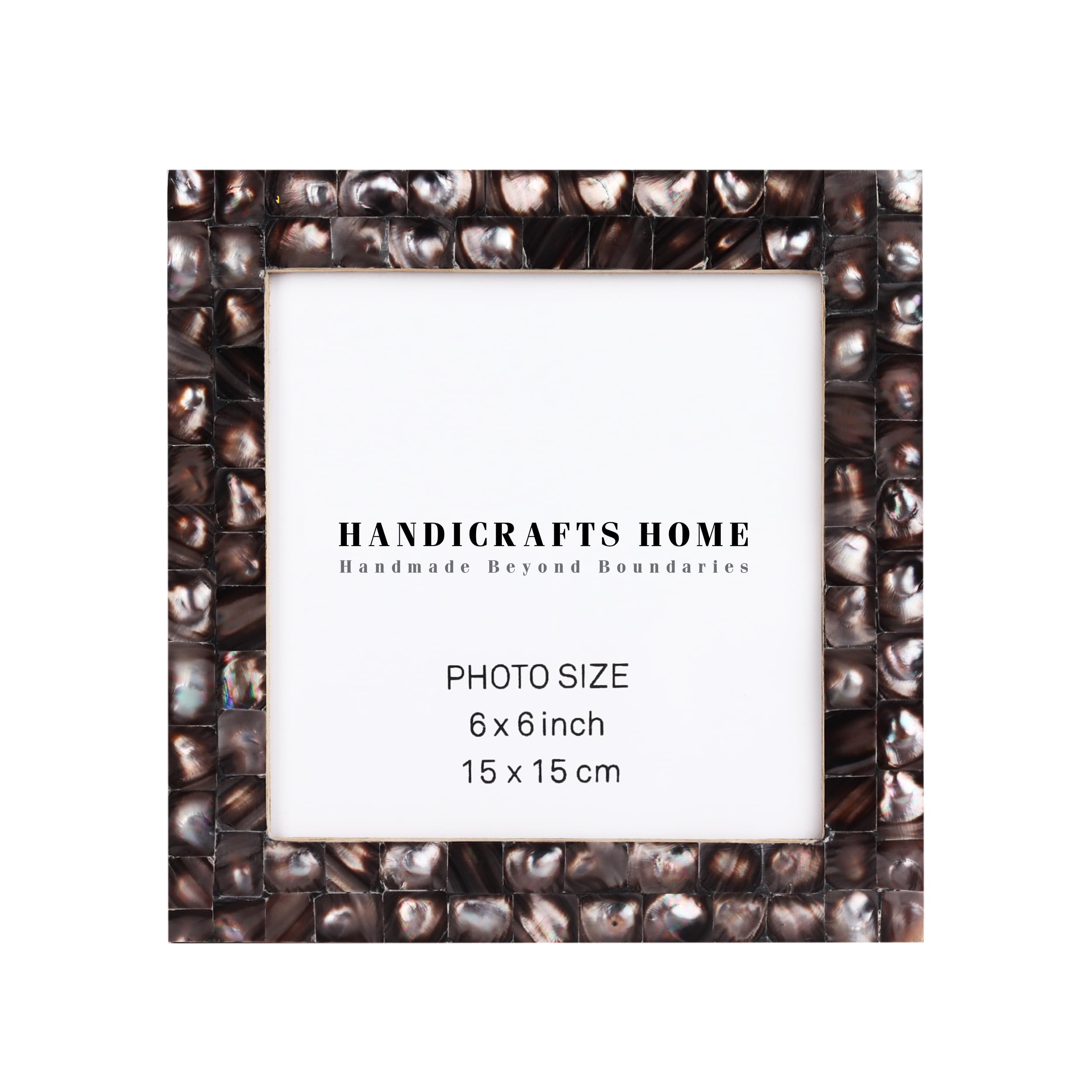 Handicrafts Home 6x6 Photo Picture Frames, Art Wall Hanging Decor - Pearl Dark Grey