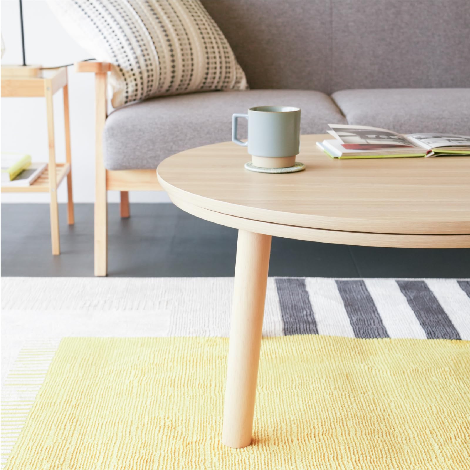Amazon.co.jp : KEN JAPAN こたつ テーブル 円形 75cm 丸型こたつ