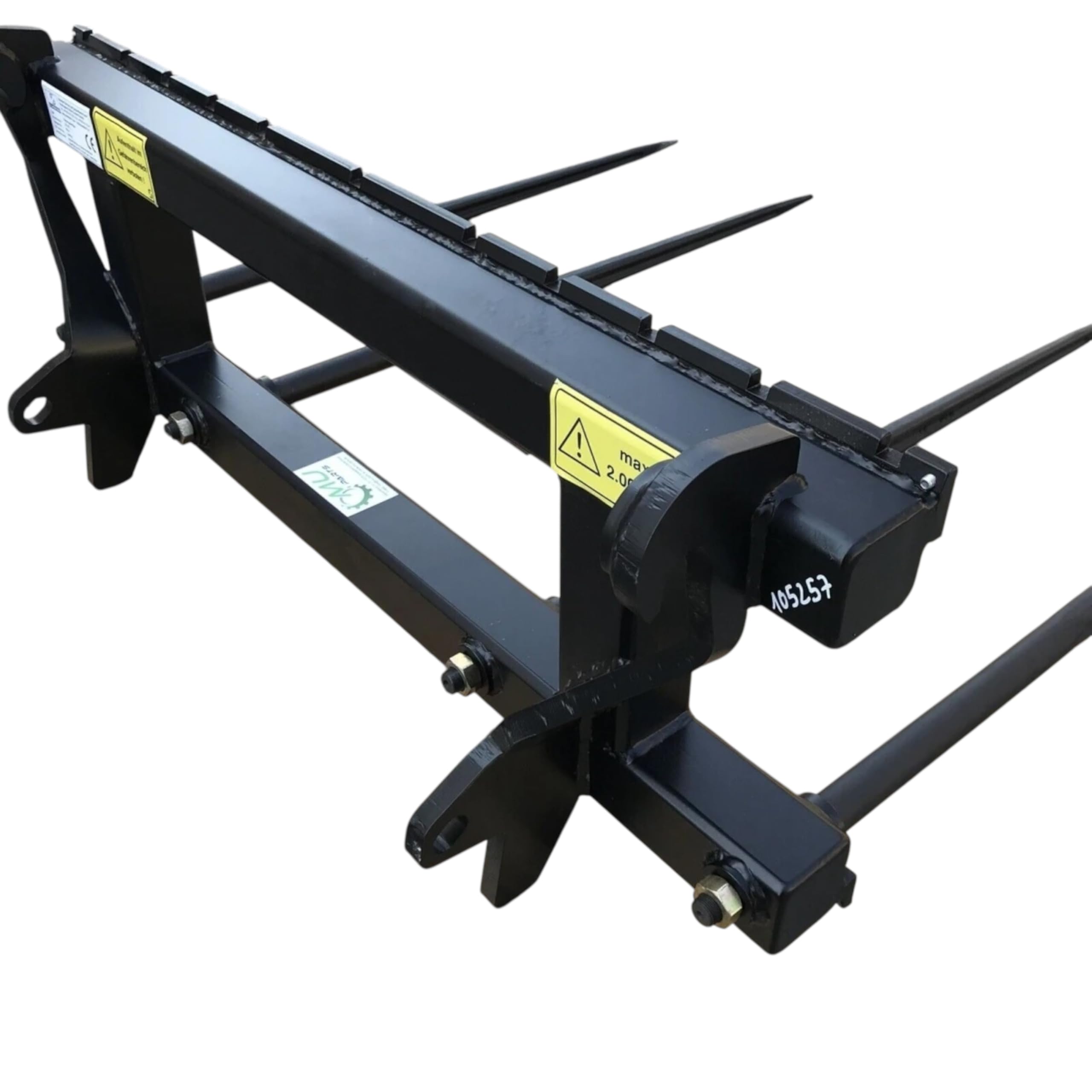 Palettengabelträger 2t inkl. 2x Gabelzinken 1200x80x40mm Euroaufnahme Staplergabel Palettengabel Frontlader ohne Zinken