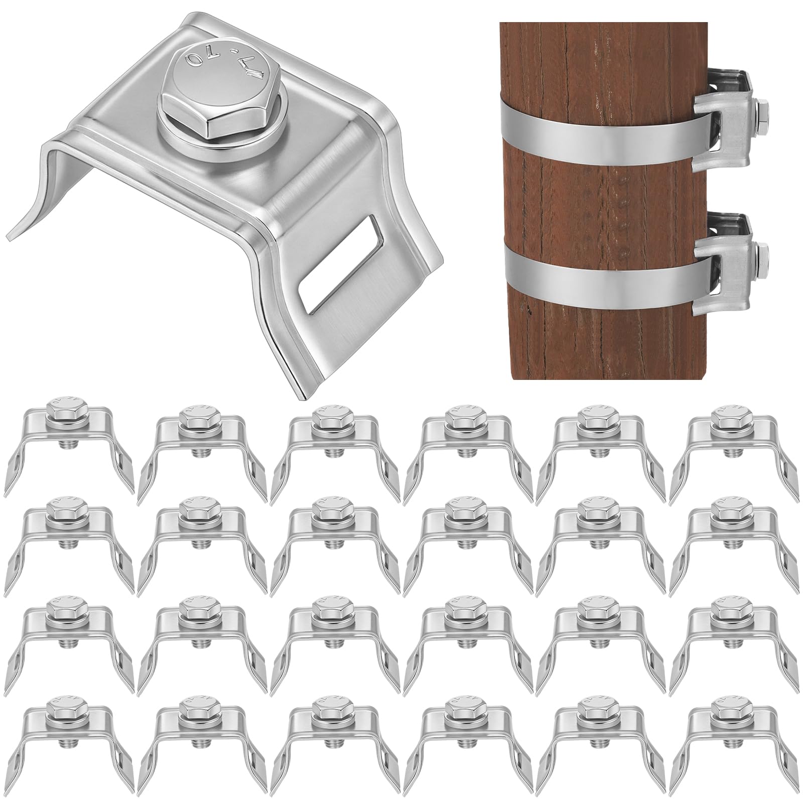 Supports de montage évasés en acier inoxydable 304 Blulu avec boulon haute résistance pour mât