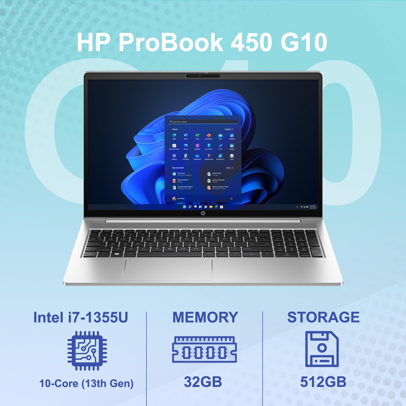HP ProBook 450 G10 Business Laptop 15.6