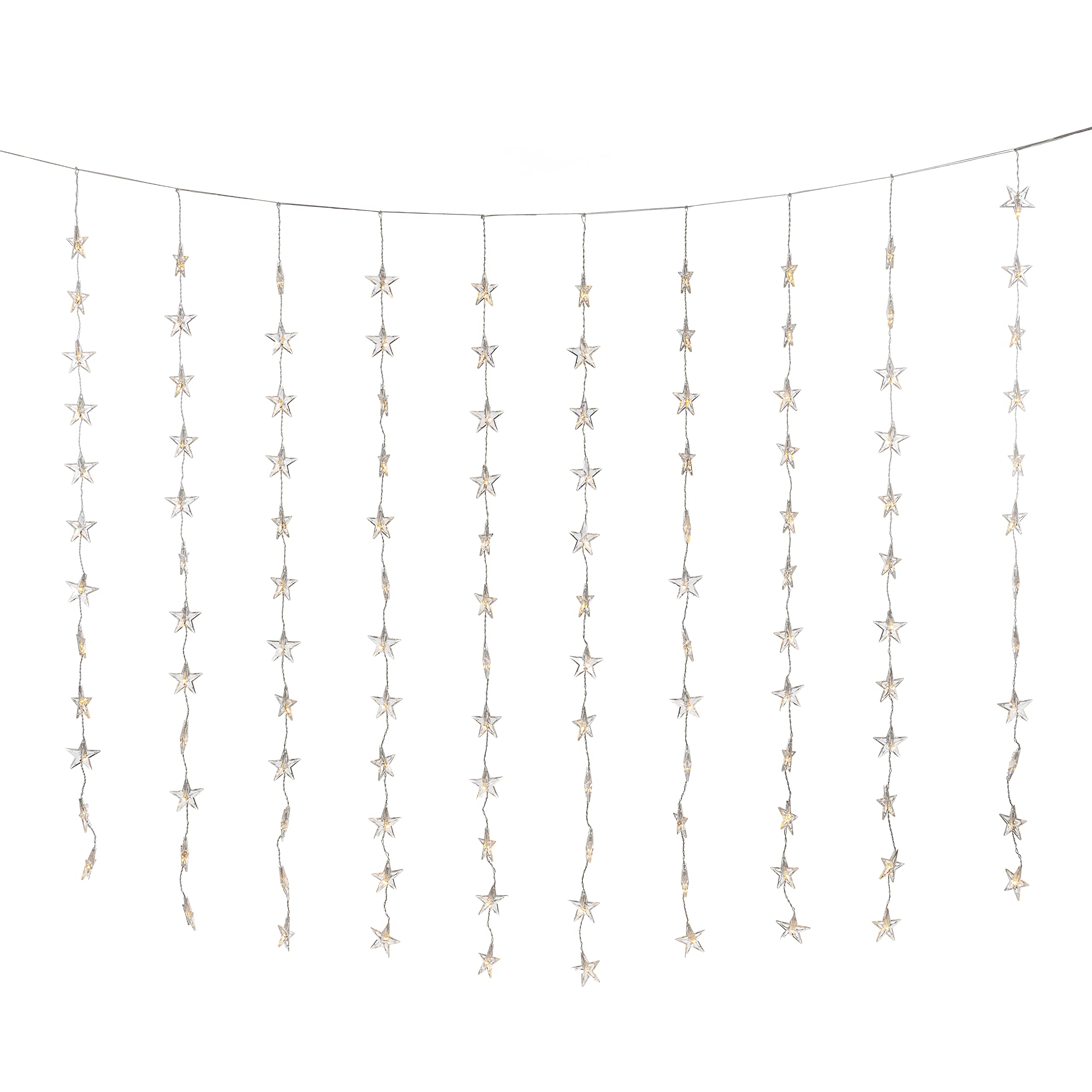 Konstsmide Tenda luminosa a stella LED, bianca, 120 x 140 cm, 3703-103EE