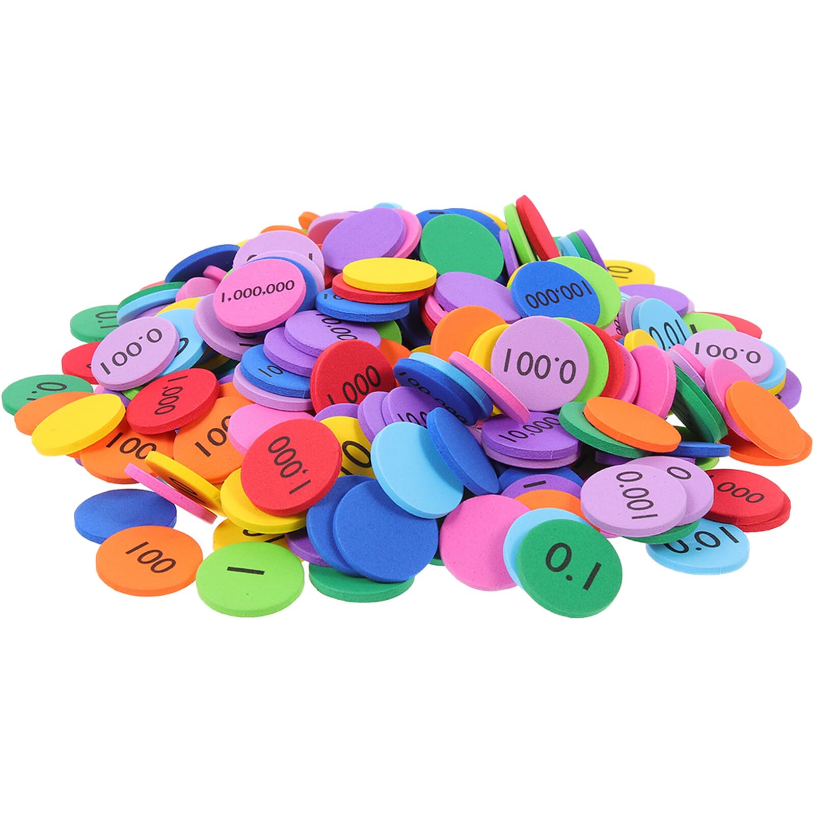 4 Set Dischi Posizionale Colorati in Eva Materiale Sicuro E Durevole Didattico Per Scuola Educativi Per Apprendimento Matematica E Cognizione 300 Pezzi*4