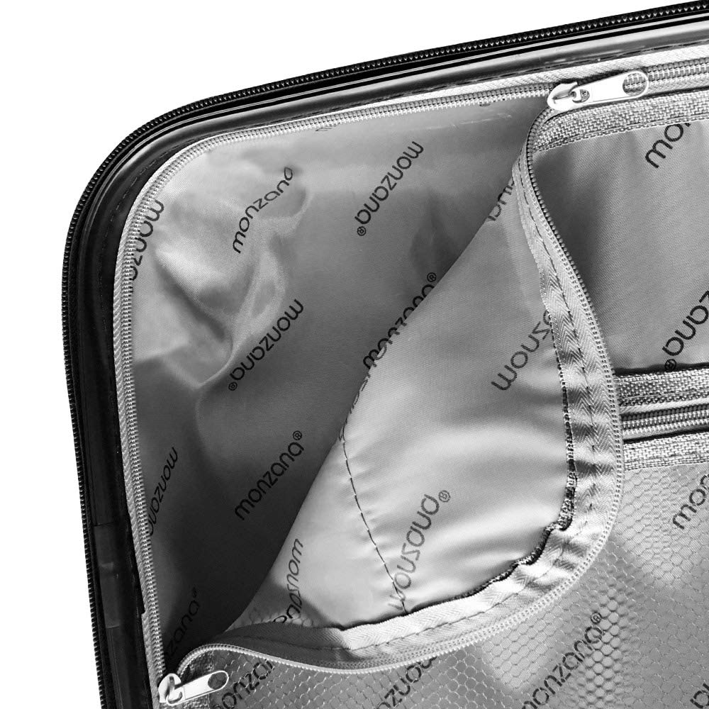 Monzana Trolley Butterfly Valigia a Guscio Rigido M Manico Telescopico Alluminio Ruote girevoli 360°