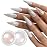 BORN PRETTY White Pearl Chrome Nail Powder And Chameleon Aurora Nail Powder Pigment Mermaid Pigment Pearl Glitter Dust Kit,Nail Art Decoration 2Boxes
