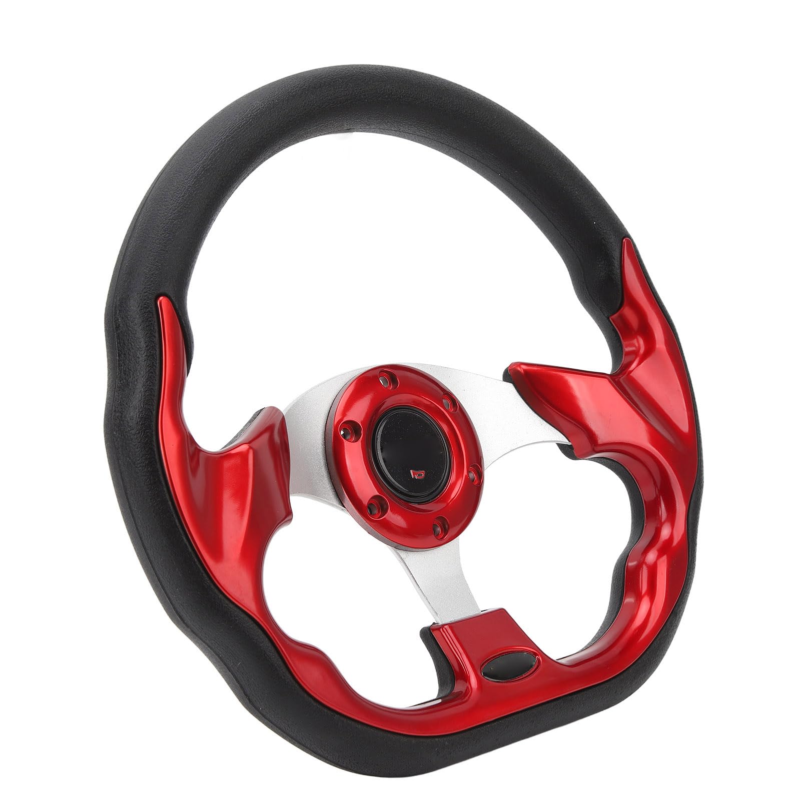 Dioche Remplacement du Volant de Chariot EZ-GO TXT pour EZ-GO TXT et RXV | Design élégant en Cuir PU | Prise Ergonomique et Installation Facile (rouge)