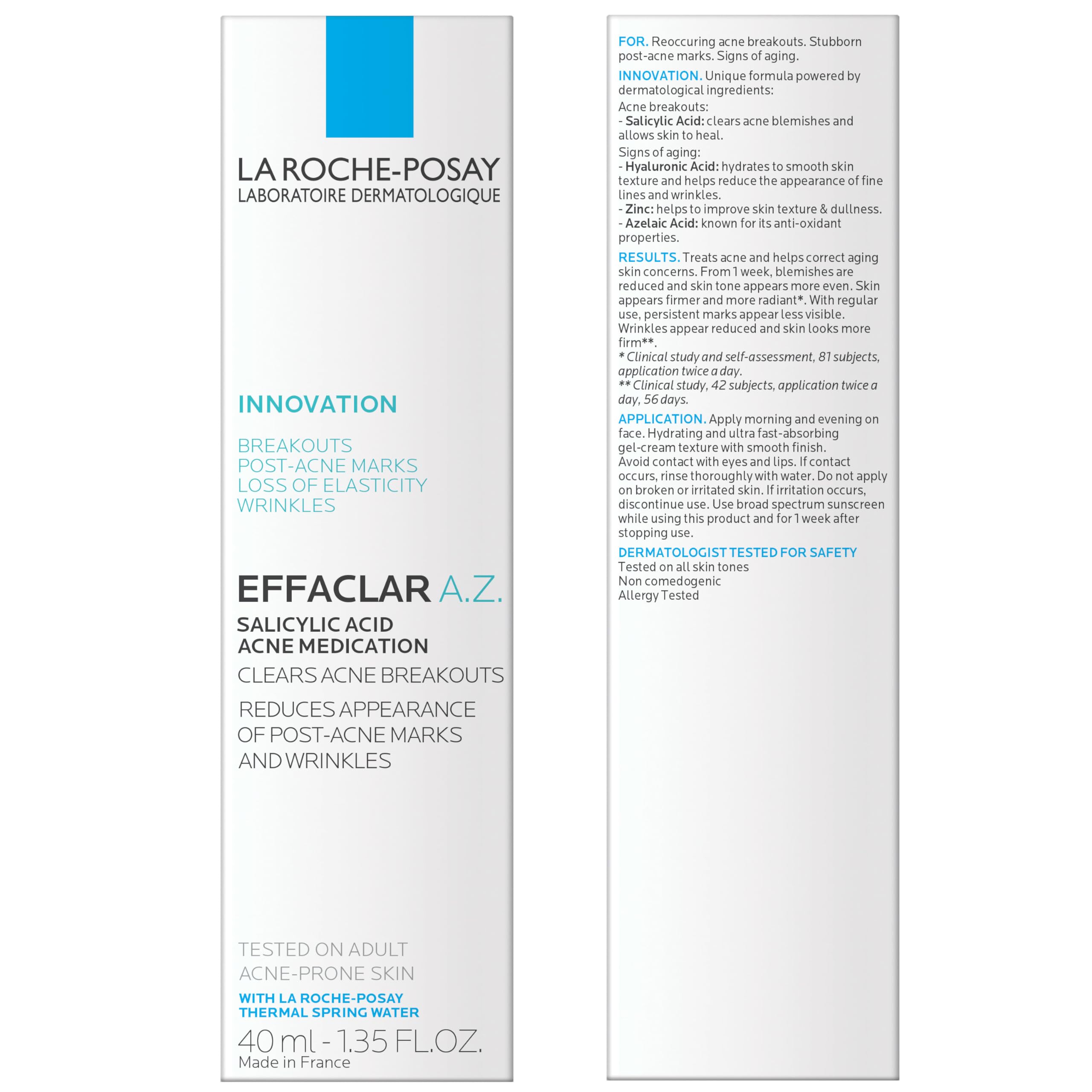La Roche-Posay Effaclar A.Z. Acne Face Gel with Azelaic Acid