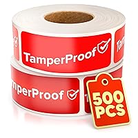 Reluen 500-Pack 1x3 Tamper Proof Stickers - Strong Adhesive for Secure Tamper Detection on Boxes, Containers, Envelopes & Food Packaging