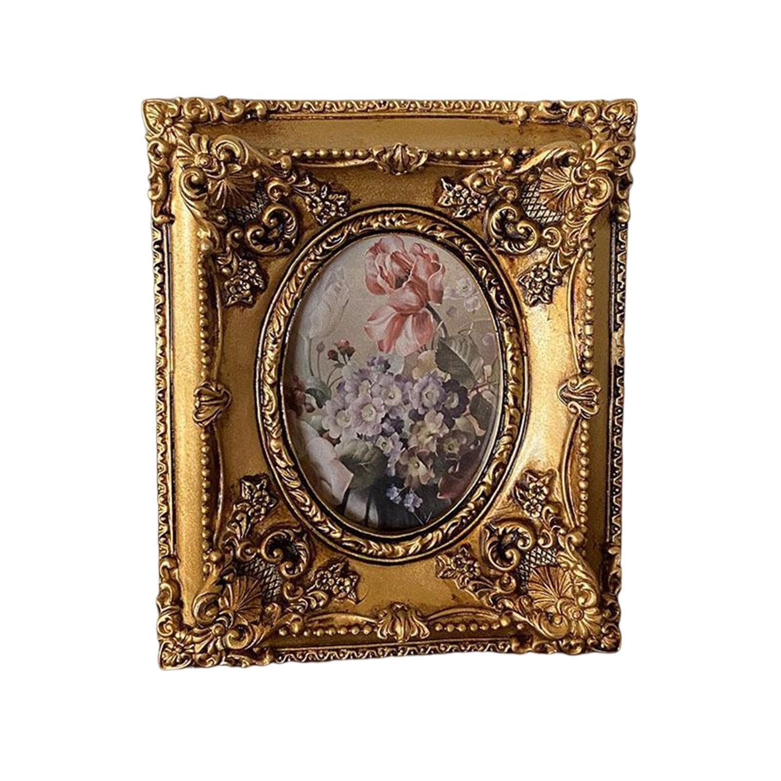 ALCXAZS Vintage Photo Frame Vintage Picture Art Wall Hanging Adding Sophisticated Accent To Any Area Showcasing Beautiful Memories Photo Holder Display Table