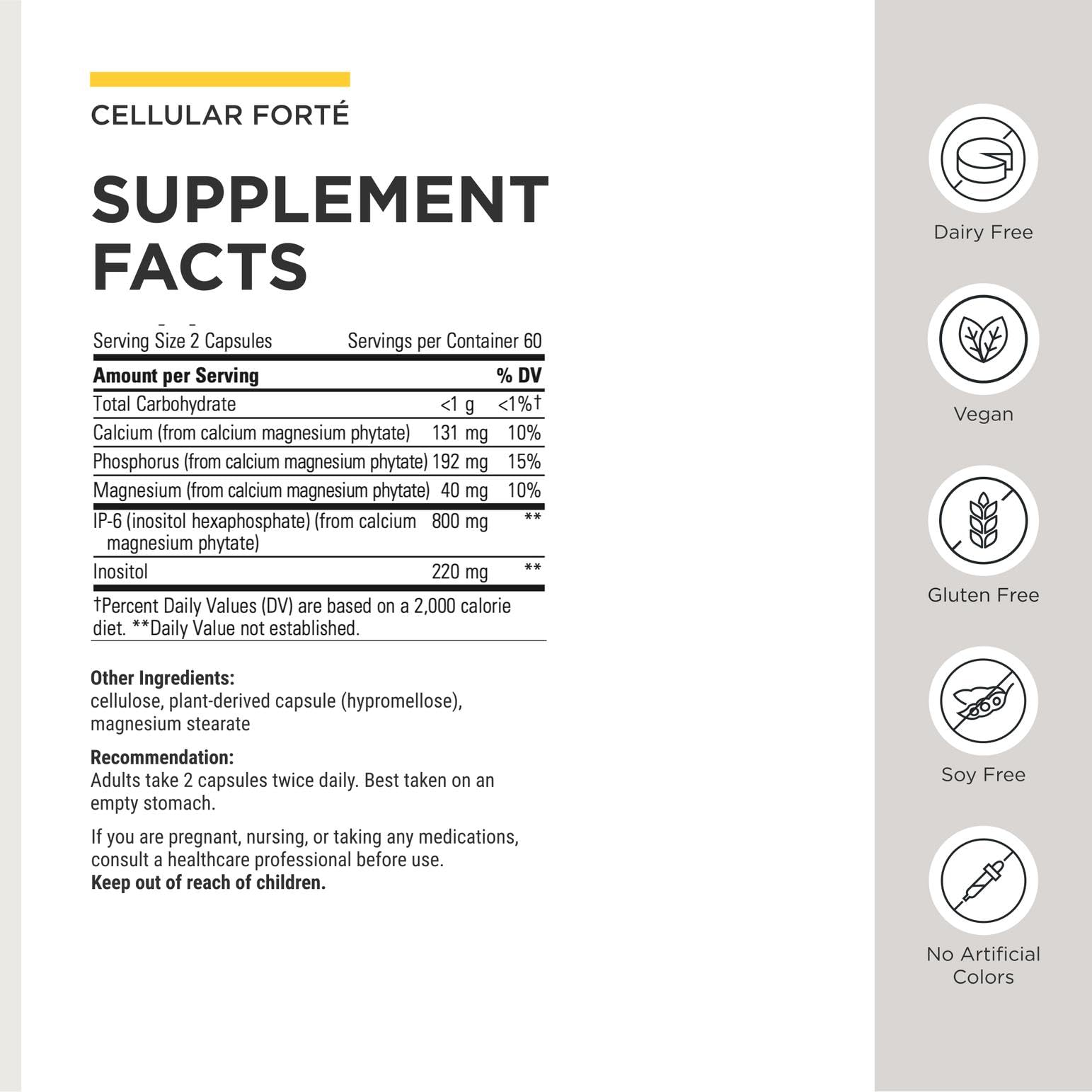 Integrative Therapeutics Cellular Forte, 120 Count (60 Servings) — Amazon image 3