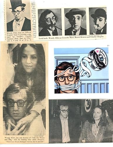 Woody Allen original clipping magazine photo lot #N6096