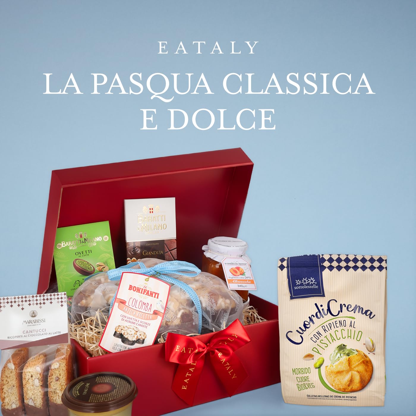 Eataly – Cesto Gastronomico Pasquale con prodotti dolci e golosi – La Pasqua Classica e Dolce – Kit con 7 deliziosi prodotti pronti da gustare!