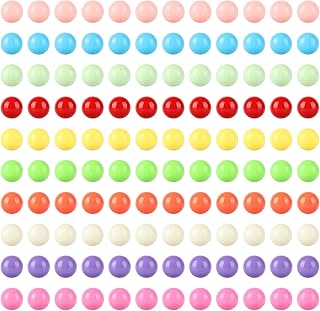 Ailebens 12mm Game Replacement Marbles Balls,120pcs Solid Color Acrylic Game Balls for Chinese Checkers,Board Game,Rainbow Bead Game,Color Sorting Toy,Marble Games (10 Colors)