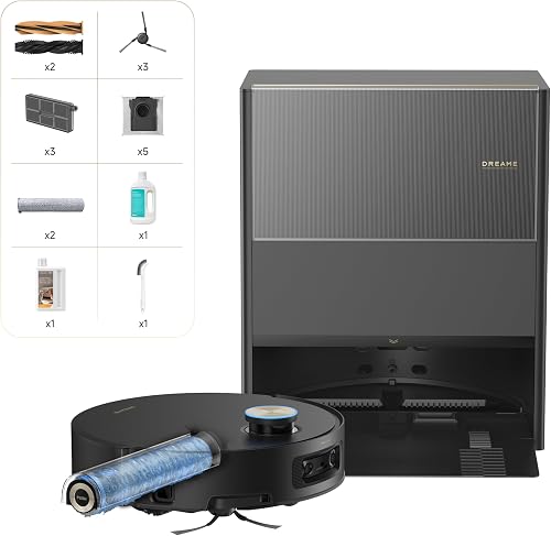 dreame Aqua10 Ultra Roller Complete Robot Vacuum and Mop, AquaRoll Mopping | 30,000Pa Suction, AI Camera & LIDAR Avoidance Tech, Heat-Washes & Dries, Extendable Roller Mop, Carpet Protection