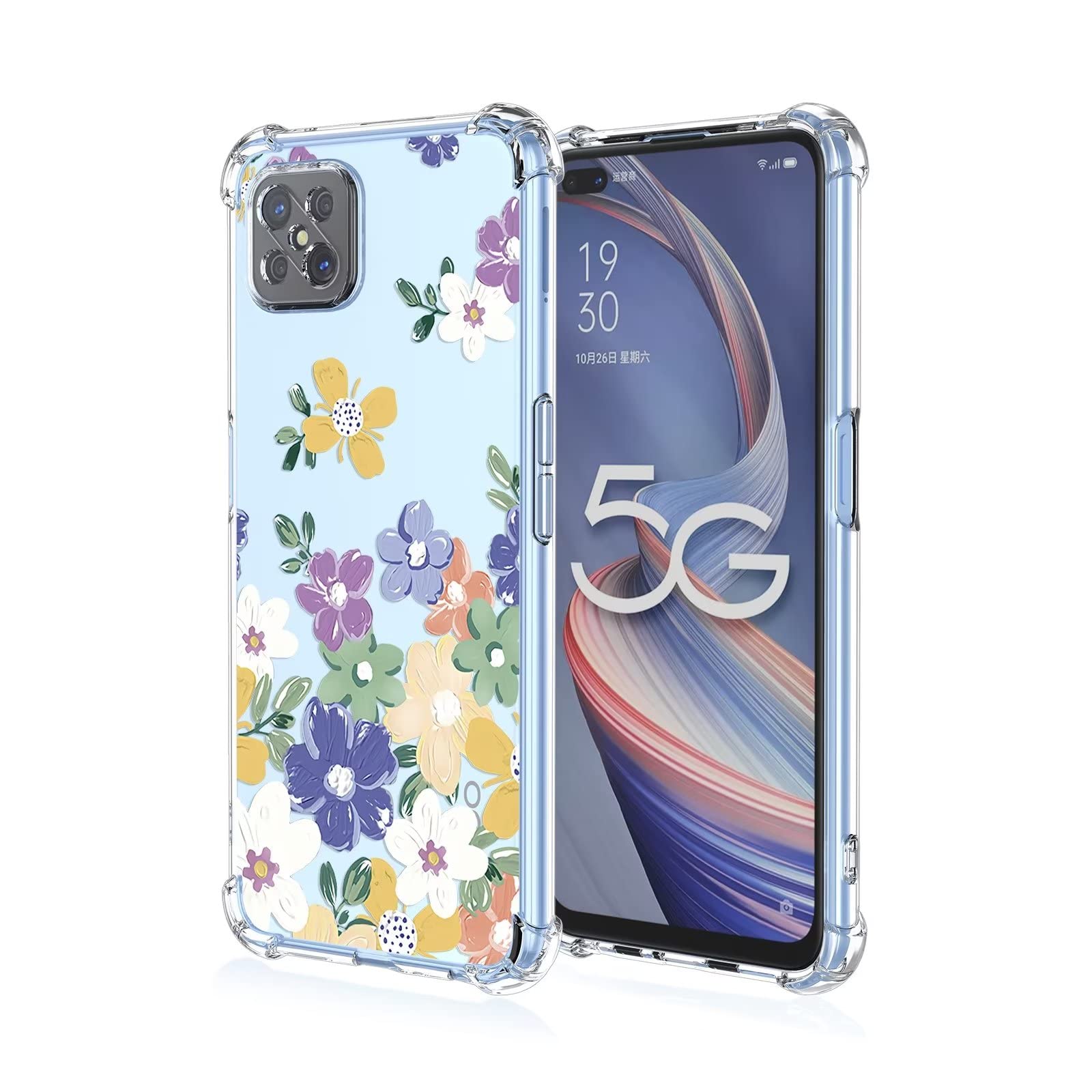 Custodia Protettiva Trasparente Per Oppo Reno4 Z 5G - Silicone TPU Antiurto E Antigraffio