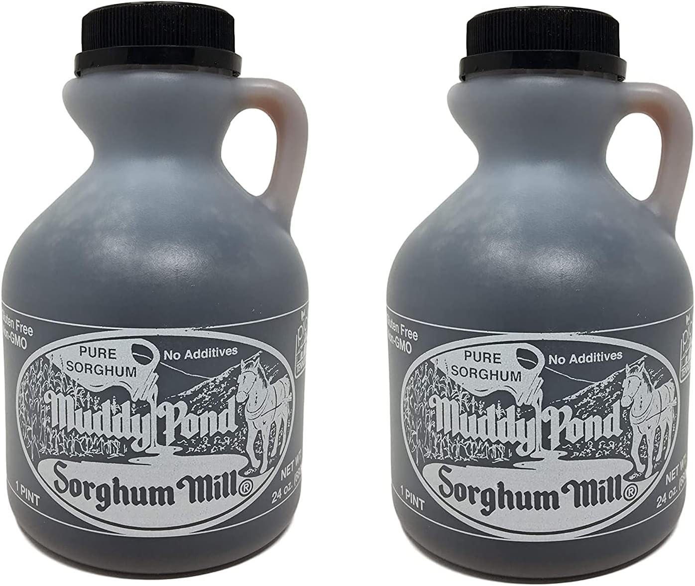 Sorghum Syrup, 1 Pint, Net Wt. 24 Ounces (680 grams) (Two Pack)