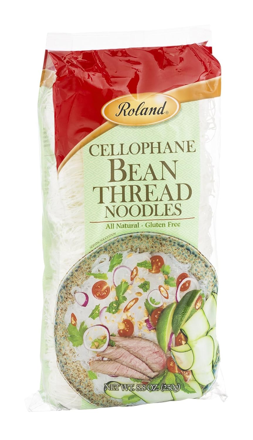 Roland Noodles, hilo de frijol, paquetes de 8.8 onzas