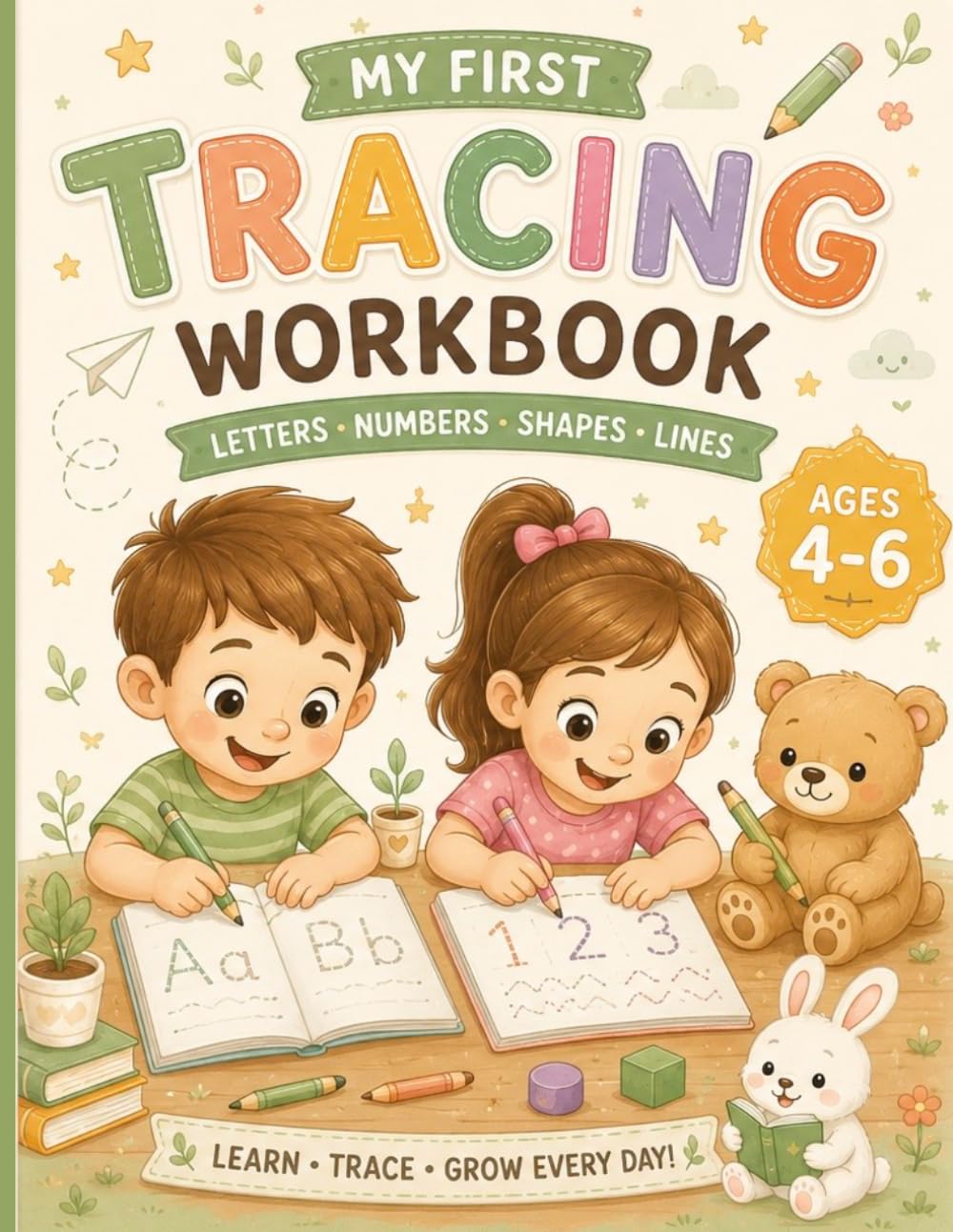 My First Tracing Workbook: Letters, Numbers, Shapes and Lines for Ages 4–6