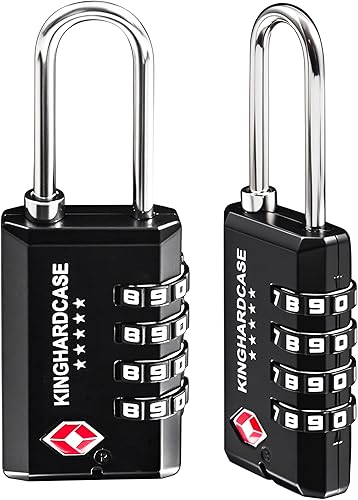 Paquete de 2 cerraduras de pistola aprobadas por la TSA, cerraduras de combinación de 4 dígitos para estuche de armas, caja de munición, bolsa de