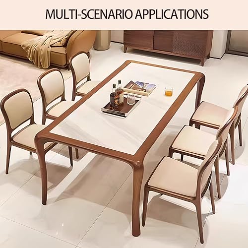 Miniatura 8 de Wood Dining Chairs Armless,Dining Kitchens Chairs, Walnut Kitchen Desk Chair with Back Support,Room Chair,Living Room for Kitchen Dinings