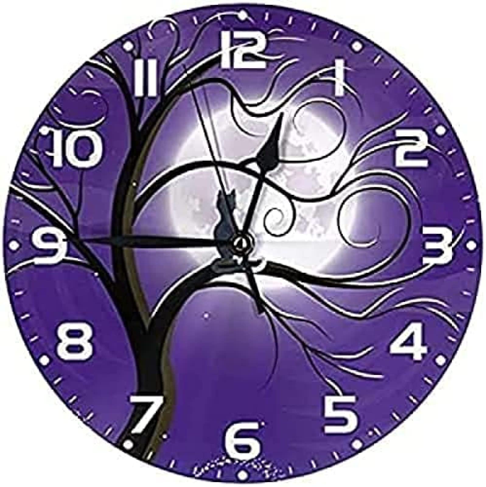 Horloge murale à quartz silencieuse avec chiffres arabes faciles à lire de loin