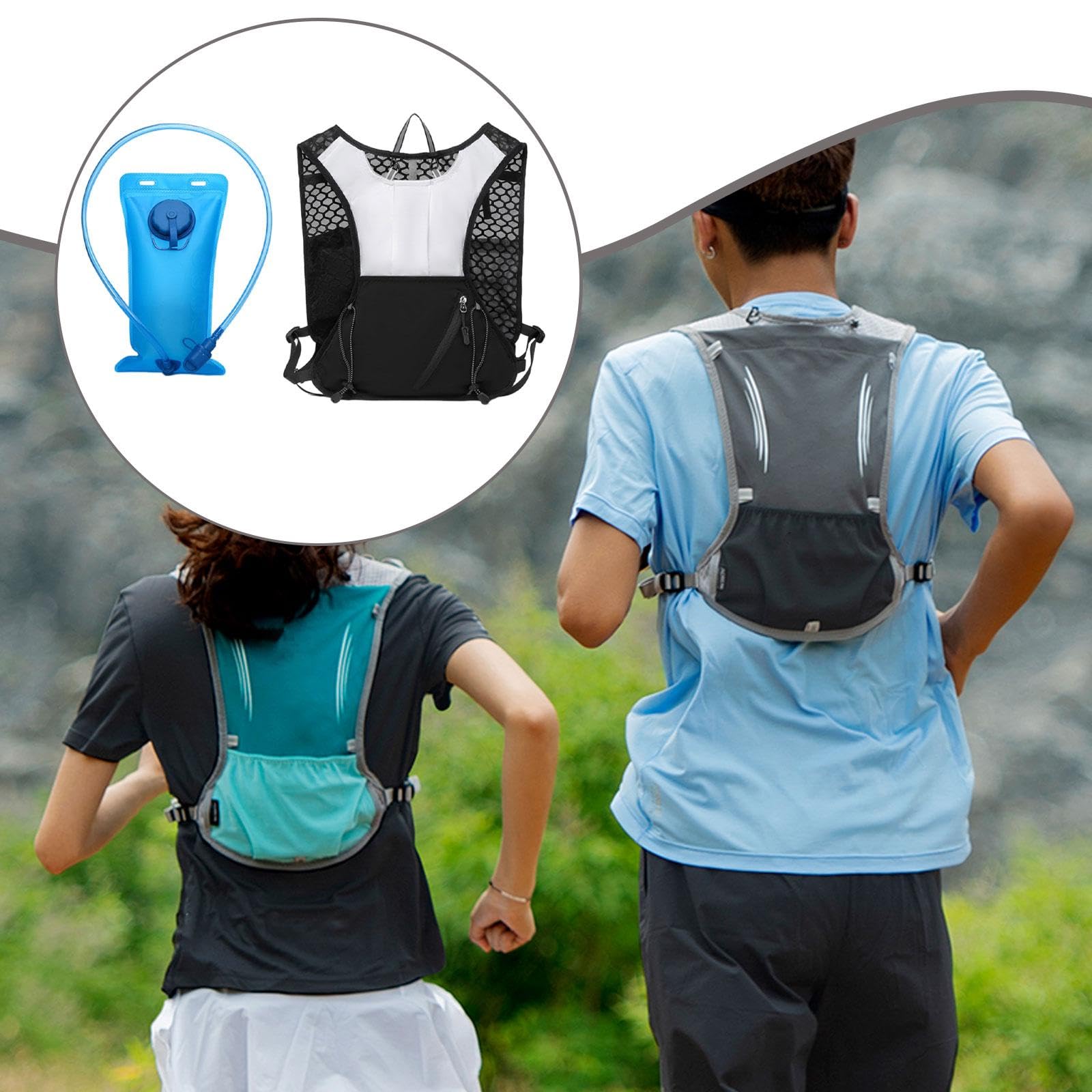 F Fityle Sac à Dos d'hydratation, Sac de Poitrine avec Boucle réglable, Confortable, en Polyester, idéal pour Le Cyclisme, l'alpinisme, Le Trail, Le